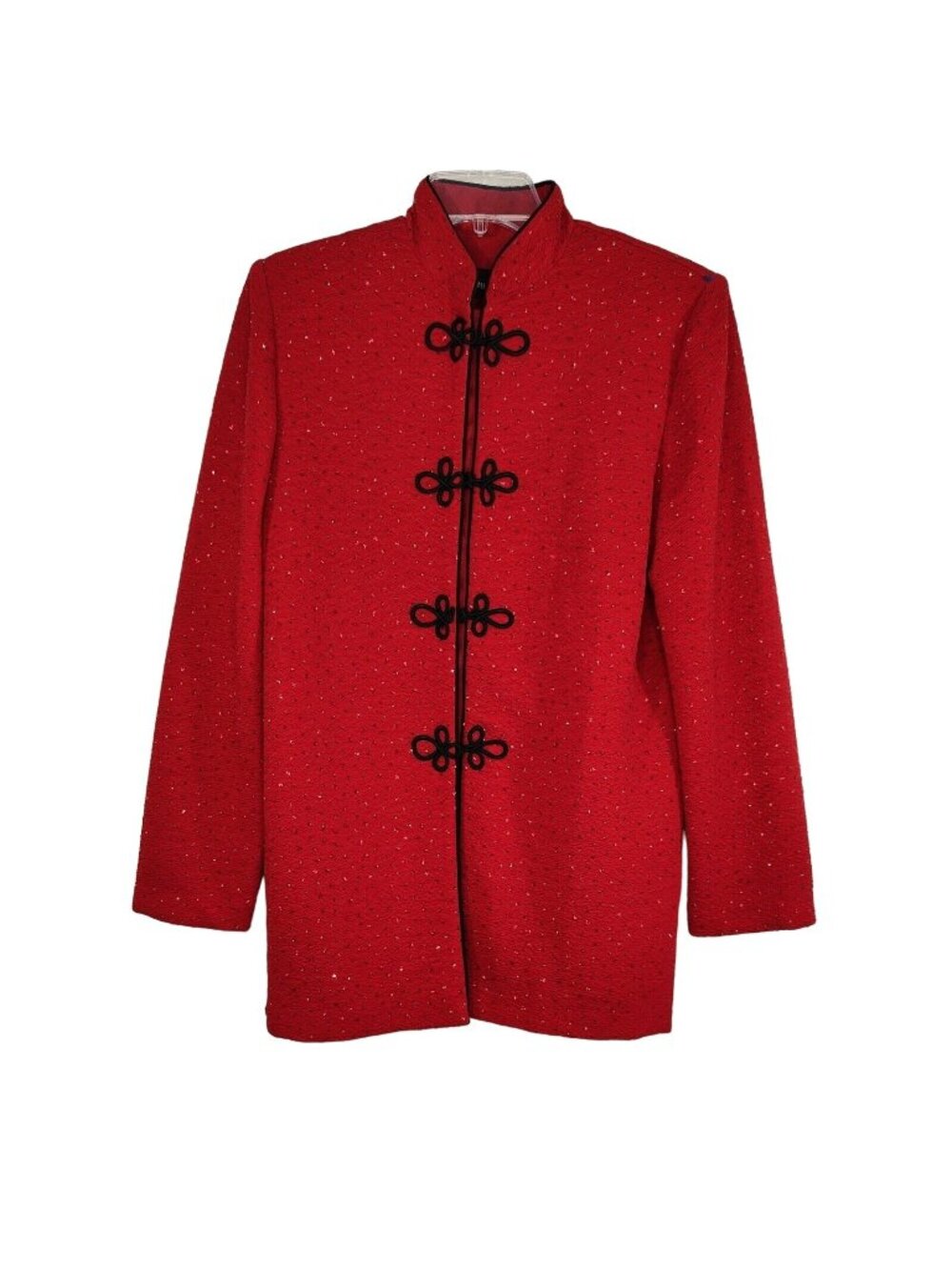 Vintage Sag Harbor Jacket Snap Up Women Size 10 Red Christmas Formal Party